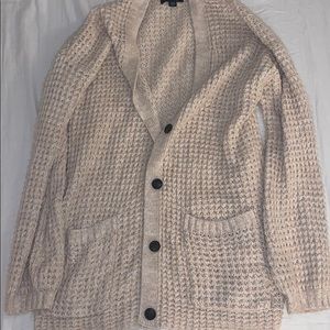 Tan American Eagle Button-up Cardigan